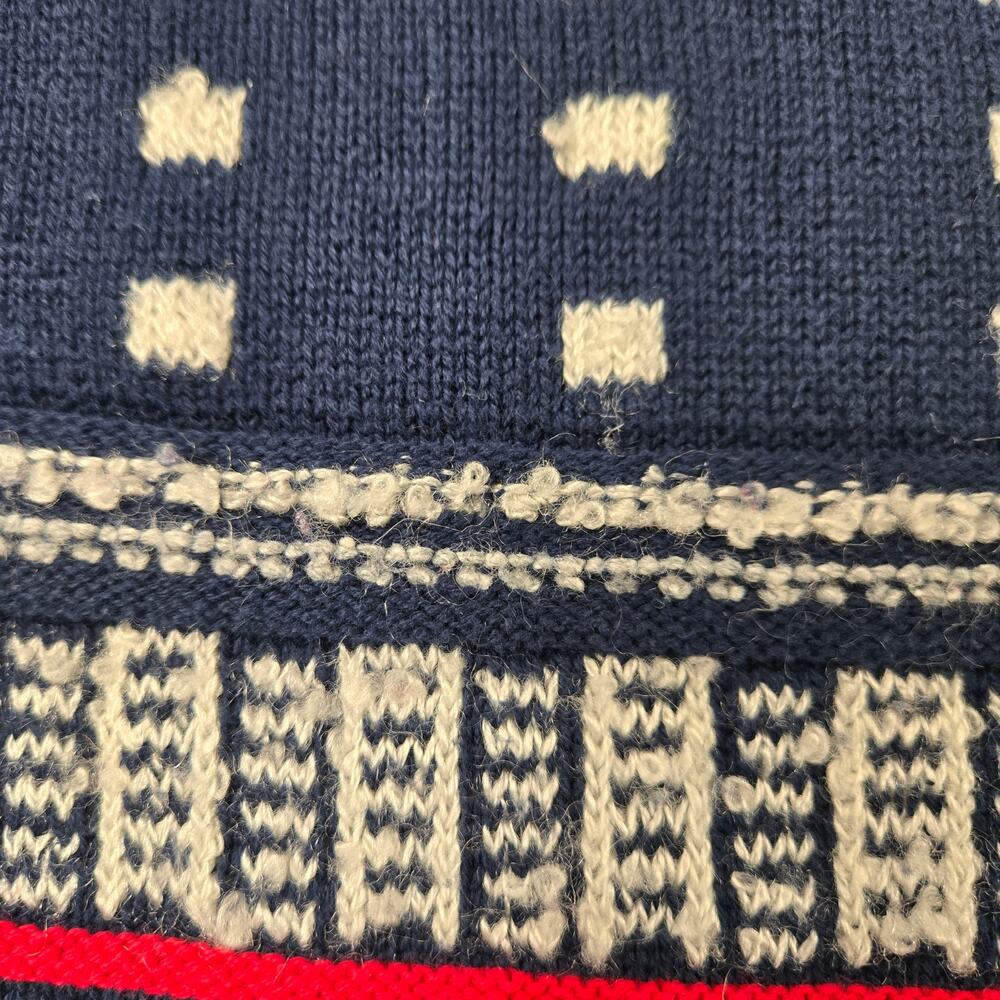 Vintage Liz Claiborne Liz & Co Sweater Navy Preppy Textured Geometric size small - Picture 11 of 12